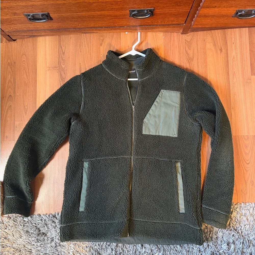 Marmot Olive Fleece Jacket